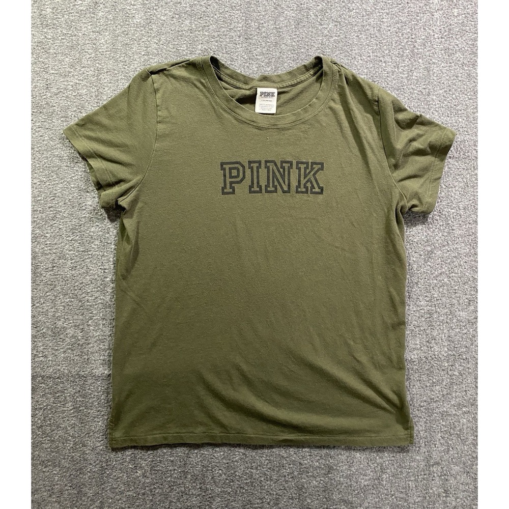 VICTORIA'S SECRET OLIVE GREEN T-SHIRT WOMENS L
